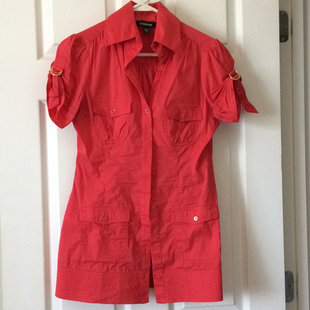 Bebe button down top
